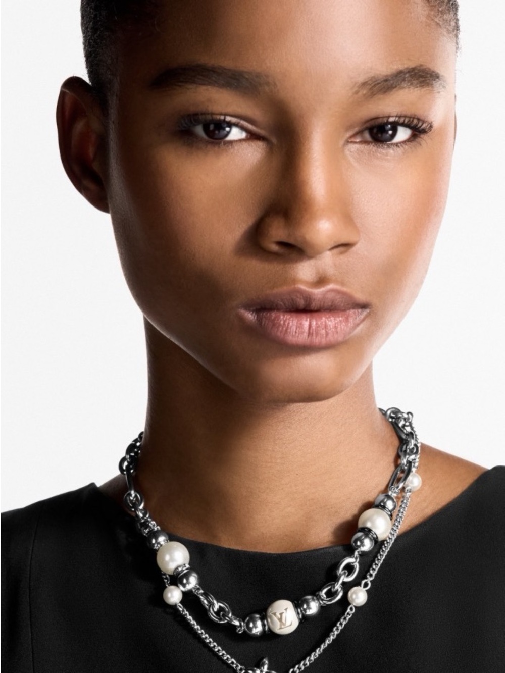 NWOT- Louis Vuitton Midnight Pearl Choker (Model #M02870 OB5204) - Picture 1 of 7
